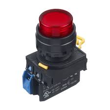 Nút nhấn Idec nhả lồi có đèn, Ø22, 220V AC/DC, , 1NO, nhấn nhả, màu đỏ, YW1L-M2E10QM3R